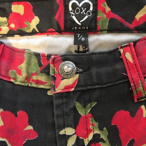 XOXO 90s Floral Print Stretch Jeans - Picture 3 of 6